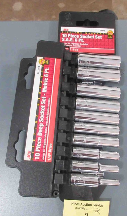 (2) Ace 1/4" drive socket sets