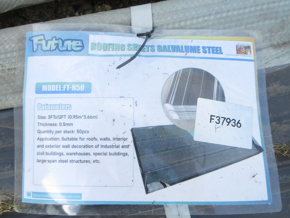 2026 Future (50) pc galvanized steel siding roofing, black