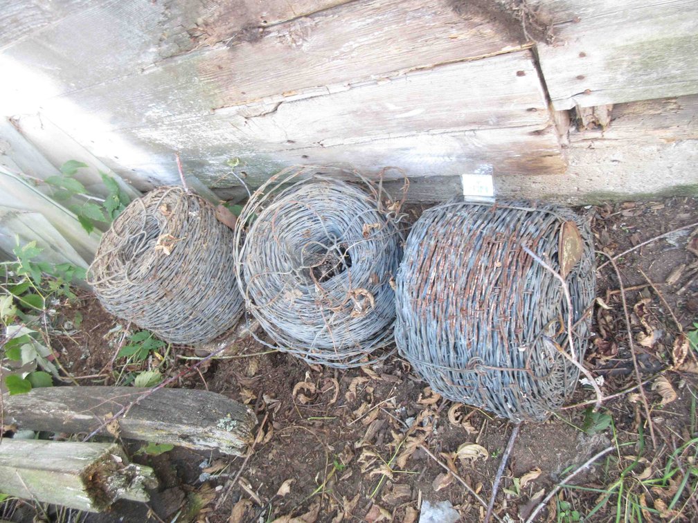 (3) Rolls of barbed wire