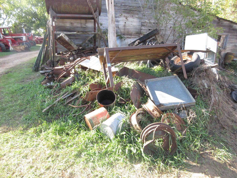Scrap iron pile