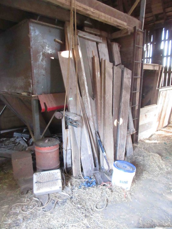 Group in barn