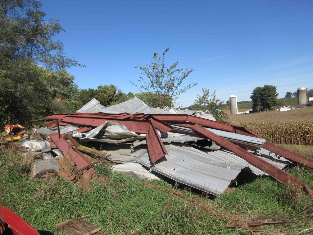 Scrap iron pile