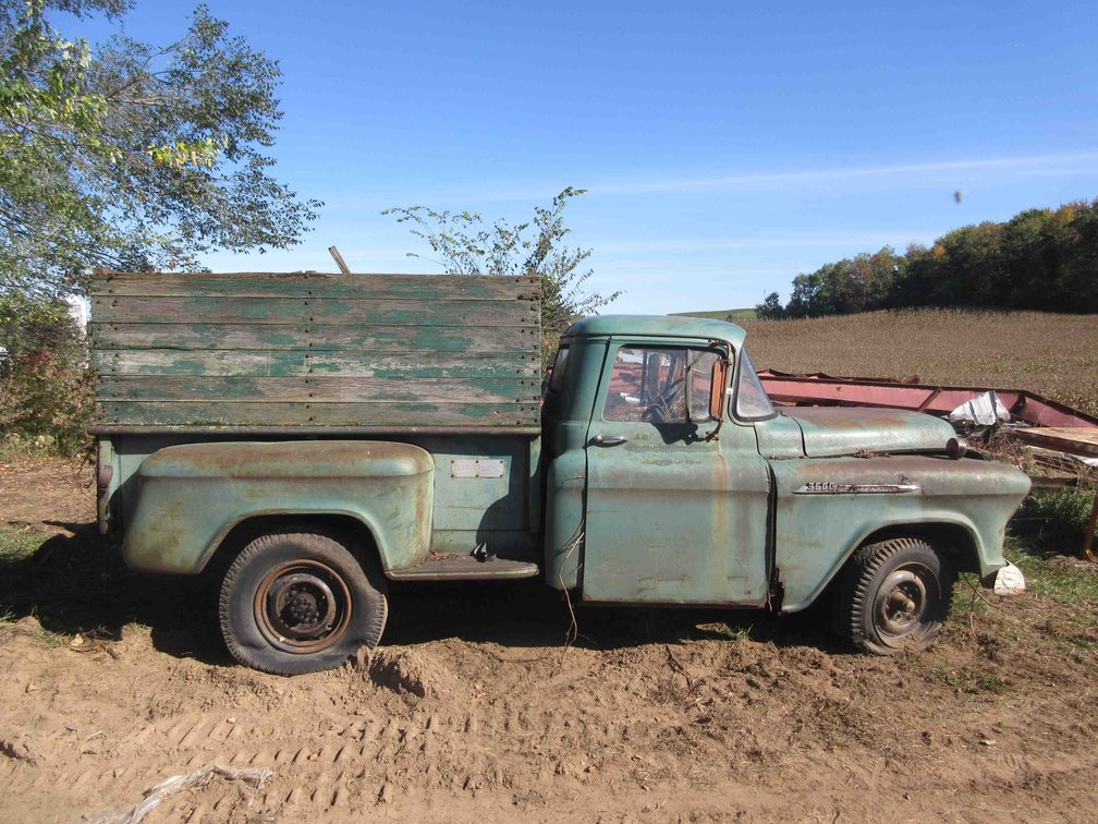 1956 Chevrolet 3600 with Dump-O-Matic hydraulic box (non-running, no title)
