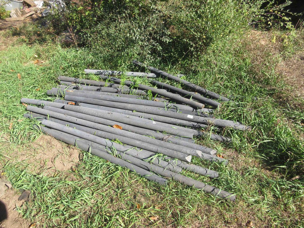 Solid plastic poles