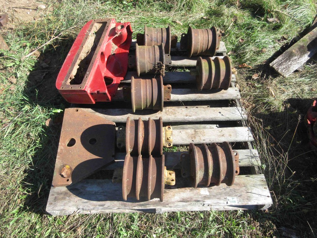 Group of crawler parts