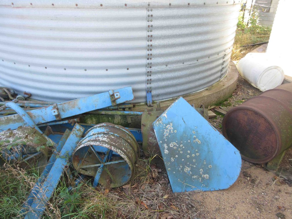 Group of iron around grain bins