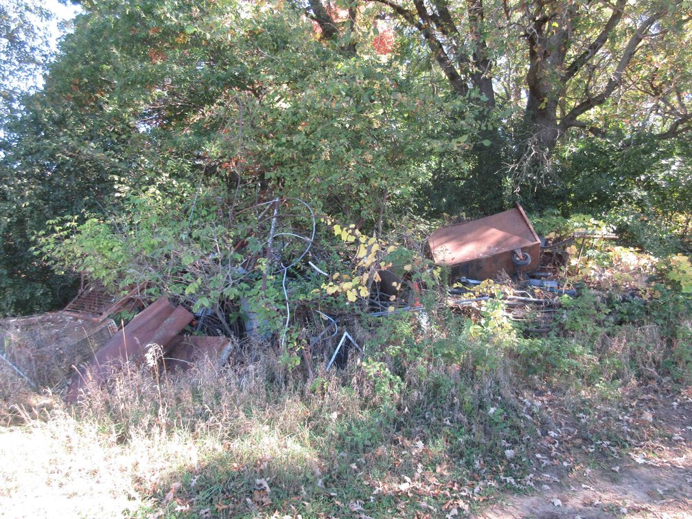 Steel scrap pile