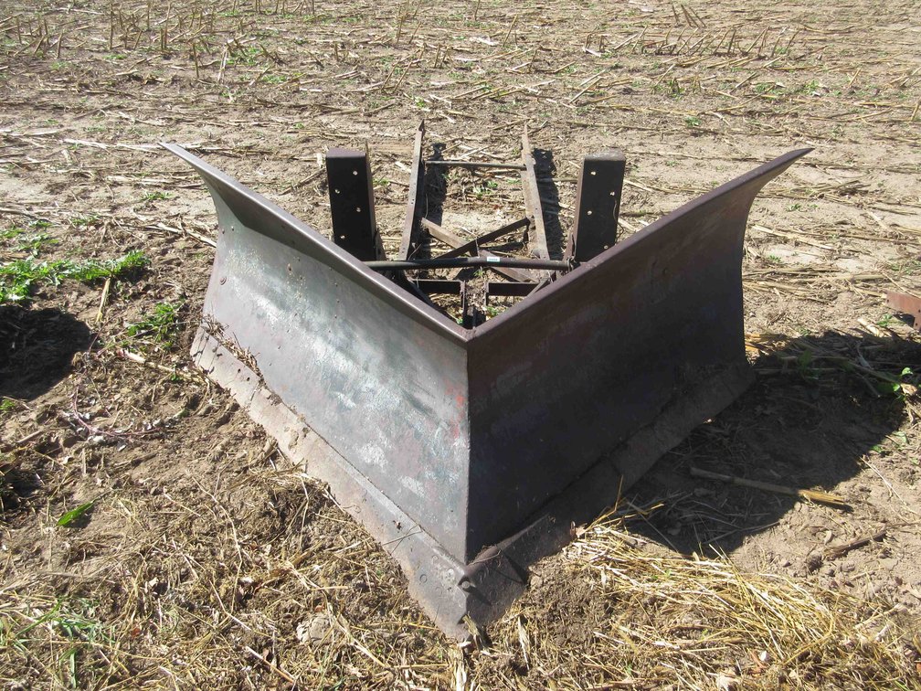 Large steel V-plow