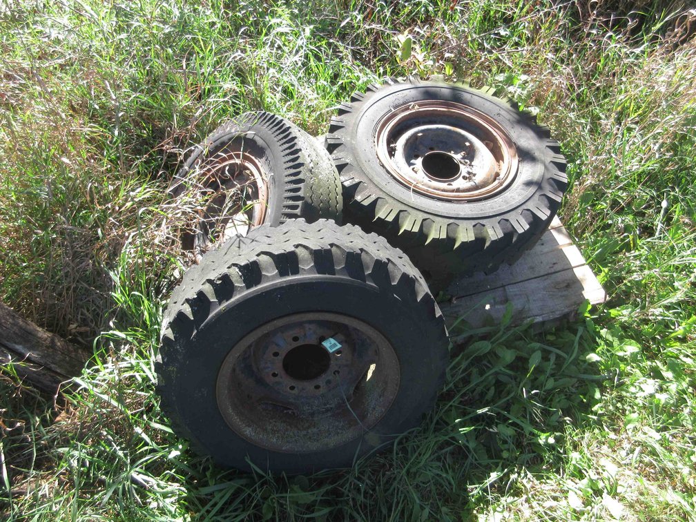 (4) Truck tires on rims