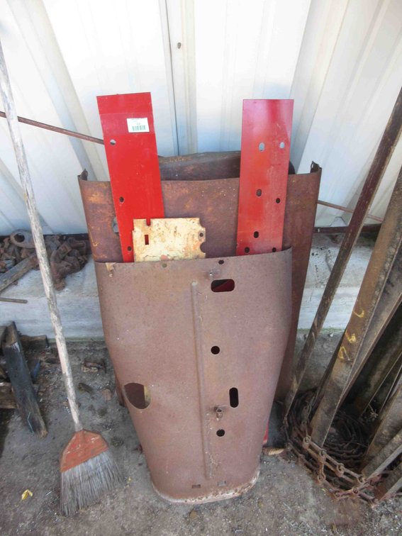 Group of tractor parts