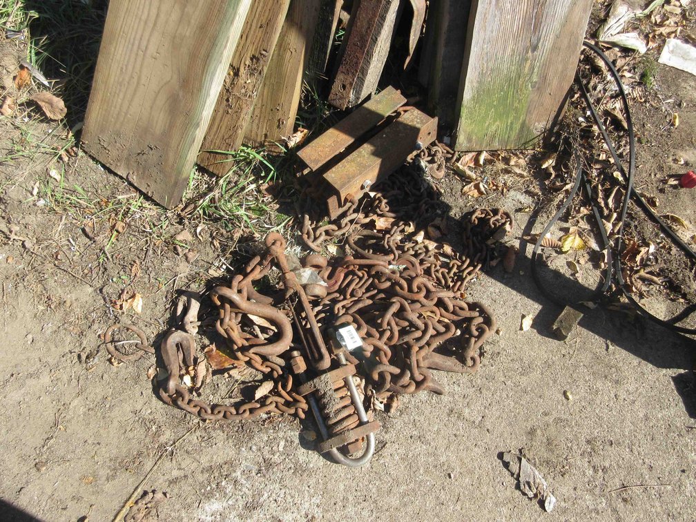 Group of steel chain