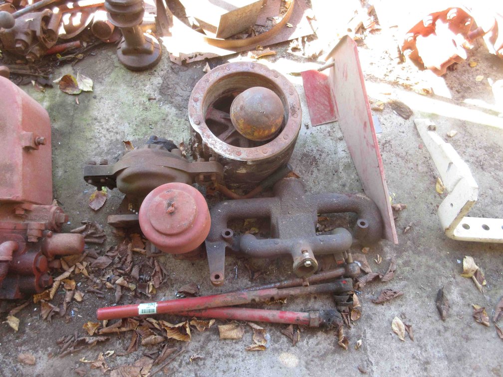 Group of tractor parts