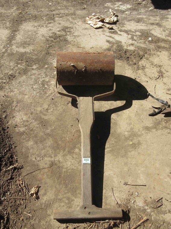 Antique steel lawn roller