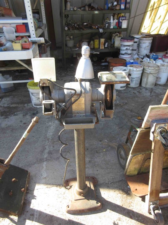 Craftsman 6" bench grinder on stand