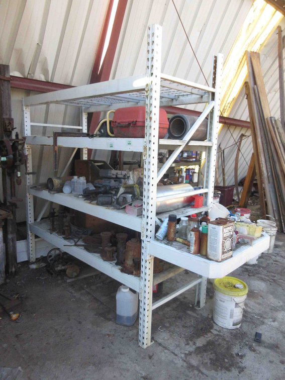 Metal shelf unit (to be removed after 3pm)