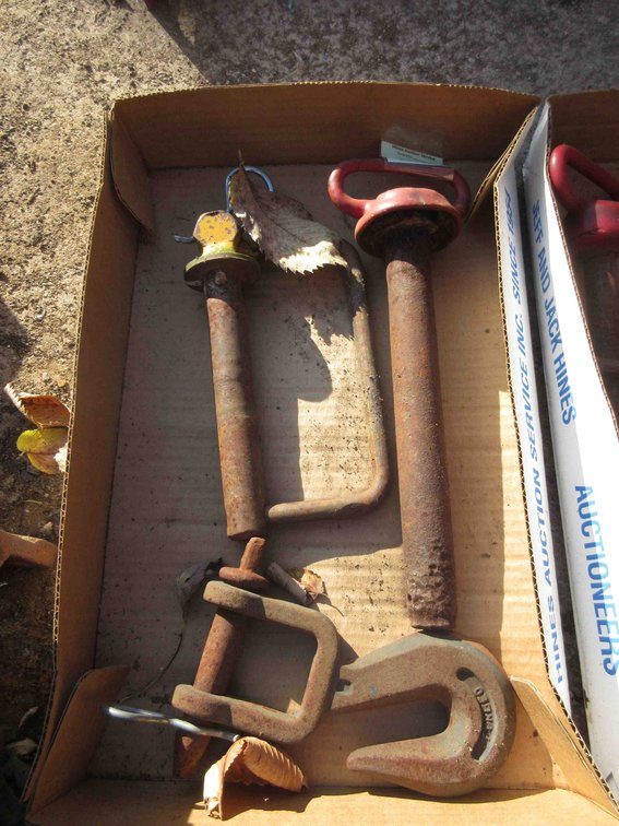 Group of hitch pins and hook