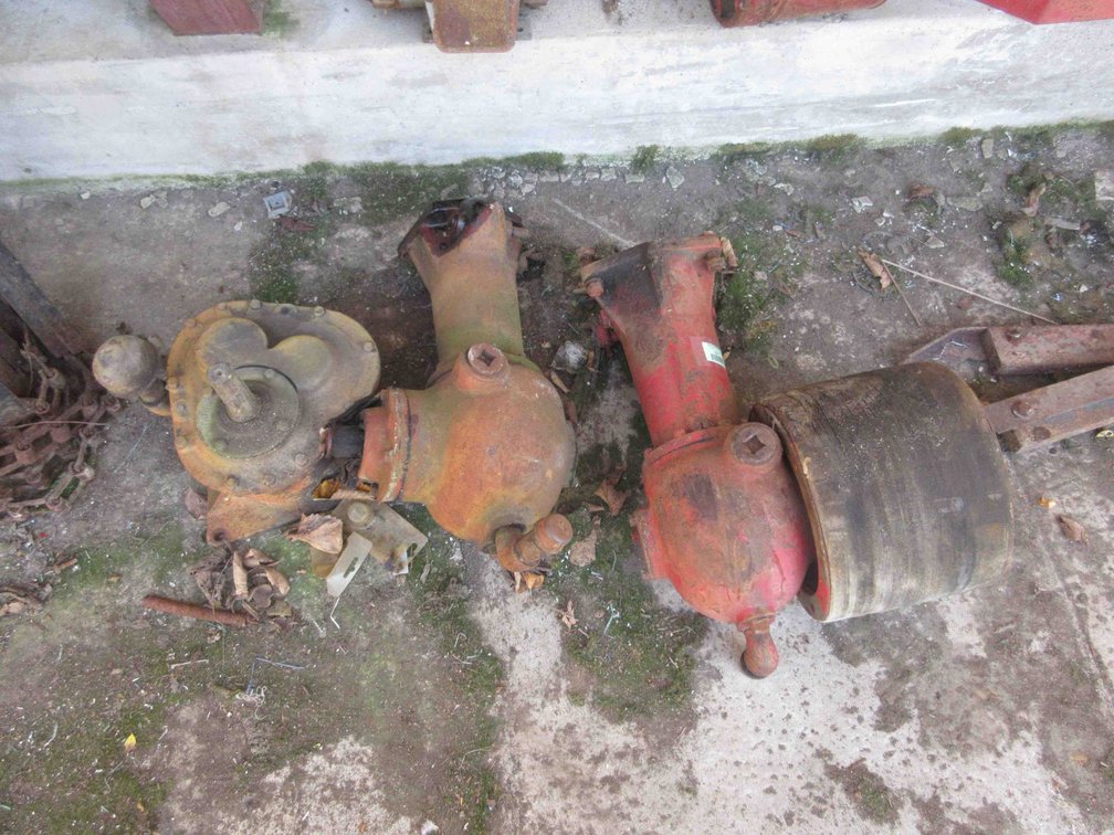 Group of tractor parts