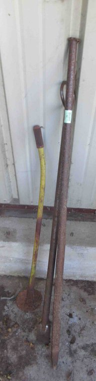 (2) Steel breaker bars and edger