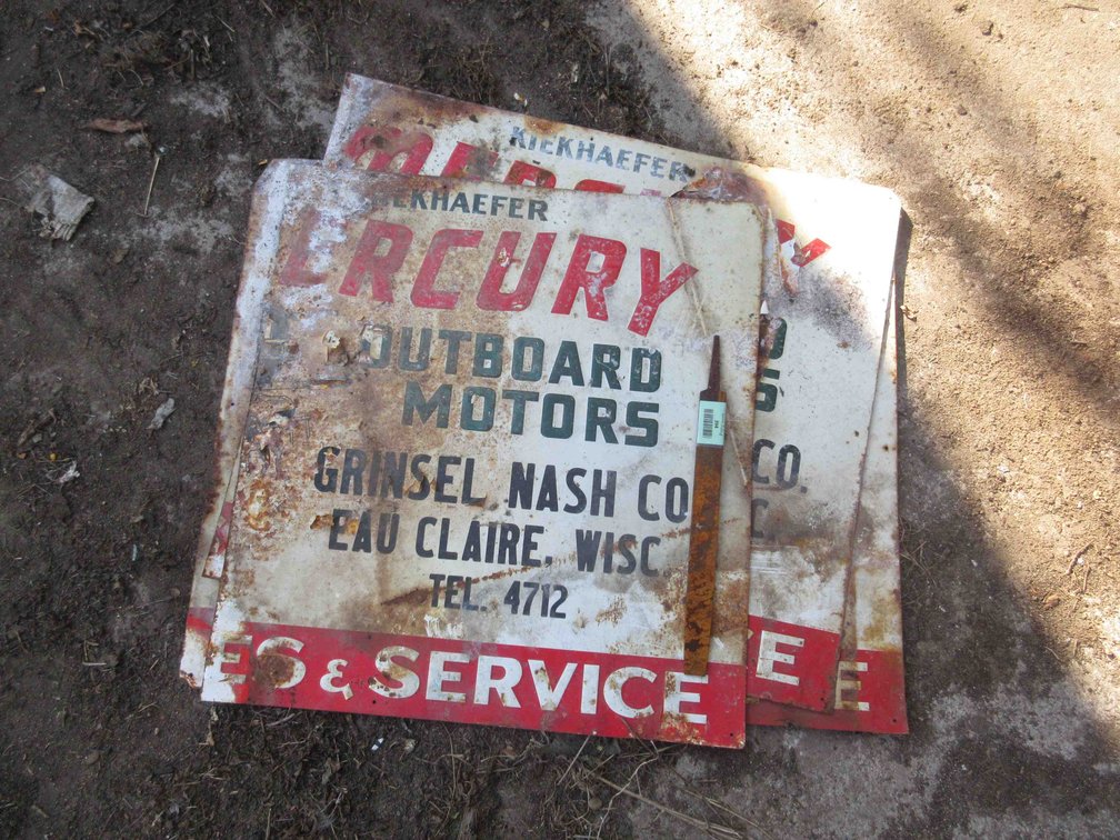 (3) Mercury Outboard Motor signs
