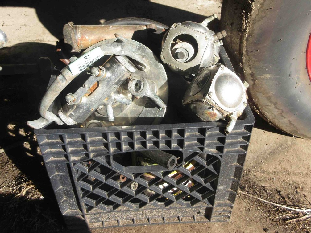 Milk crate of milker parts