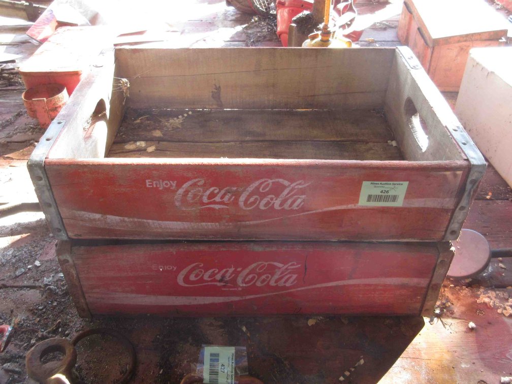(2) Wood Coca Cola crates