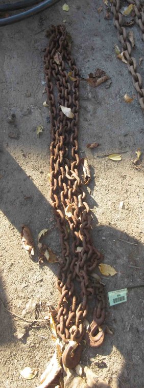 1/4" Steel chain with hooks