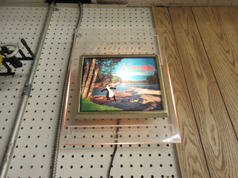 Hamm's lighted wall sign