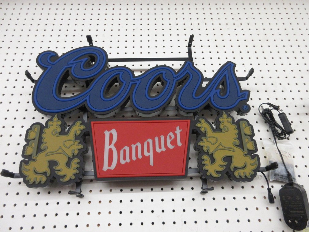 New LED plastic Coors Banquet lighted wall sign