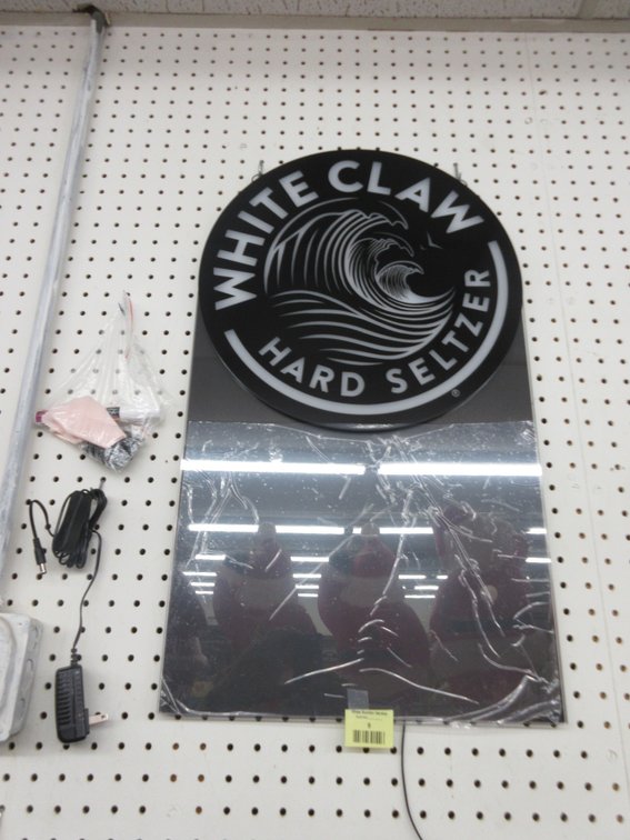 New LED White Claw lighted menu board wall sign