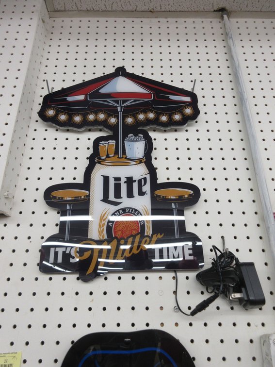 New LED Miller Lite Umbrella patio set lighted wall sign