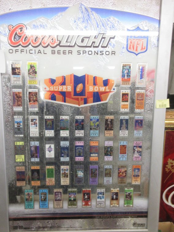 Coors Light NFL Official Beer Sponsor for the Super Bowl wall sign