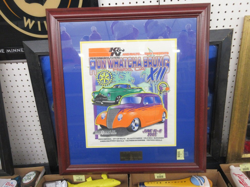 (2) Framed car all hangings