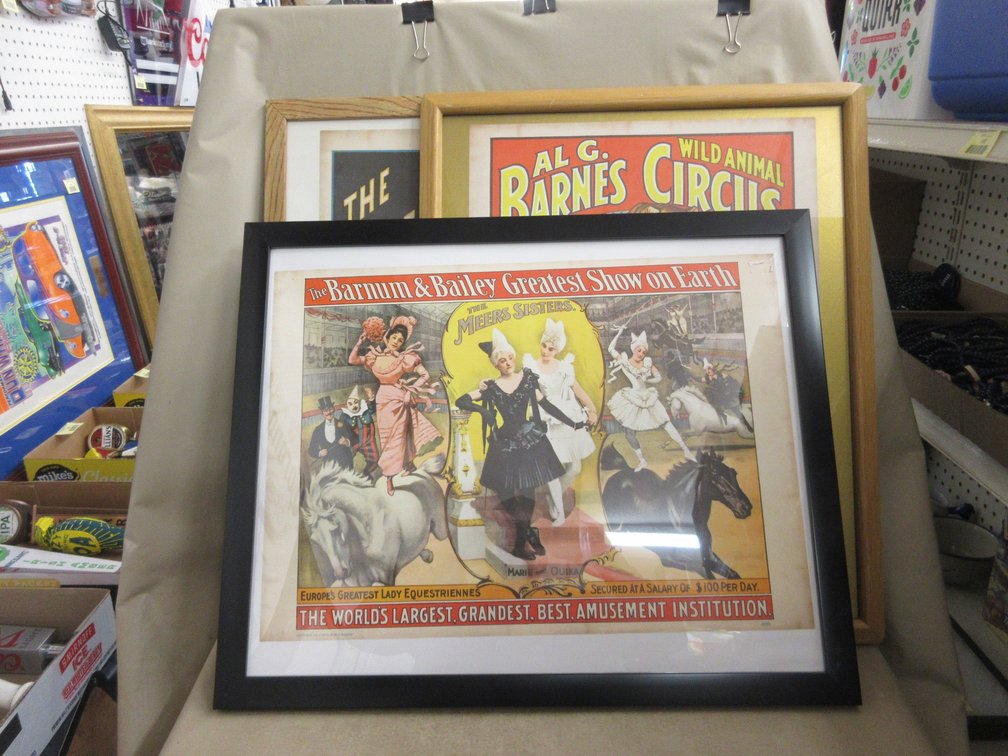 (3) Framed circus posters