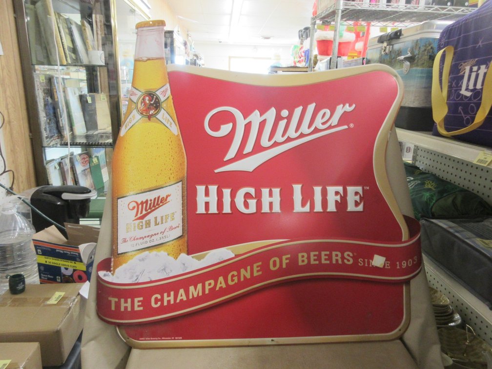 Miller High Life metal sign