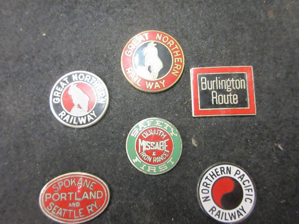 (6) Enameled Railway pins