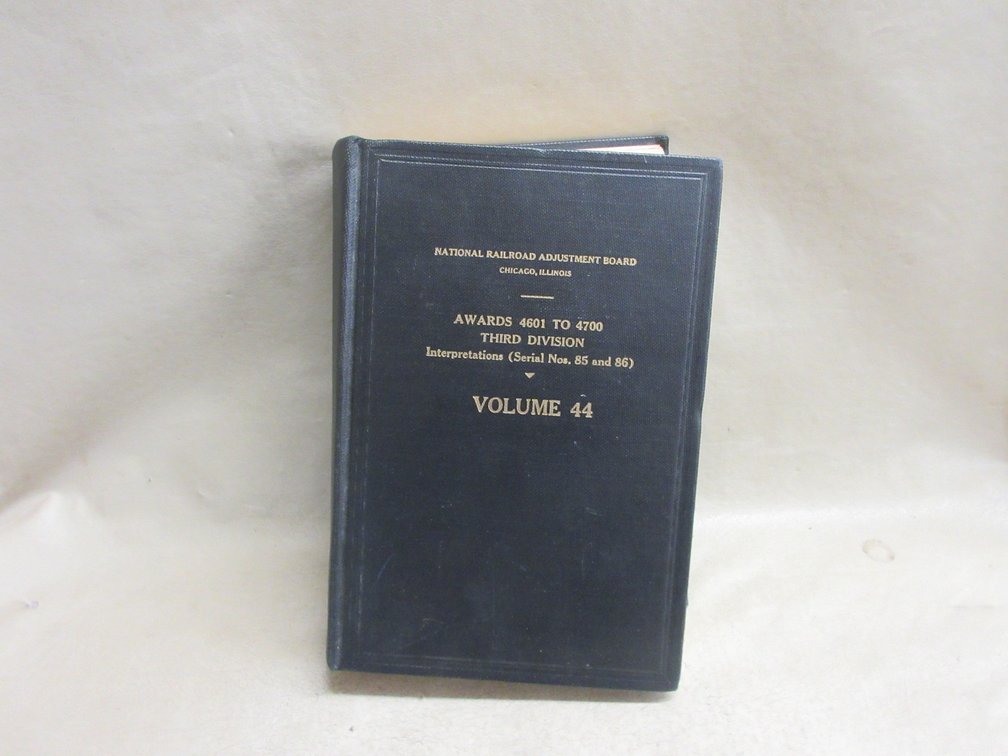 National Railroad Adjustment Board Awards Book