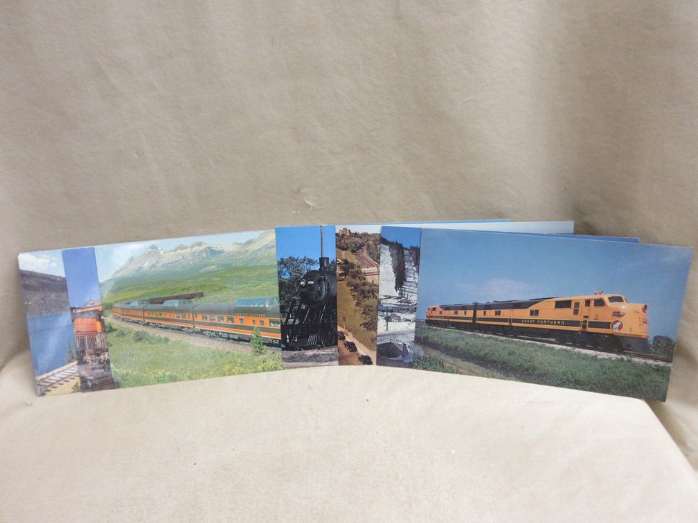 (7) Picture postcards of trains