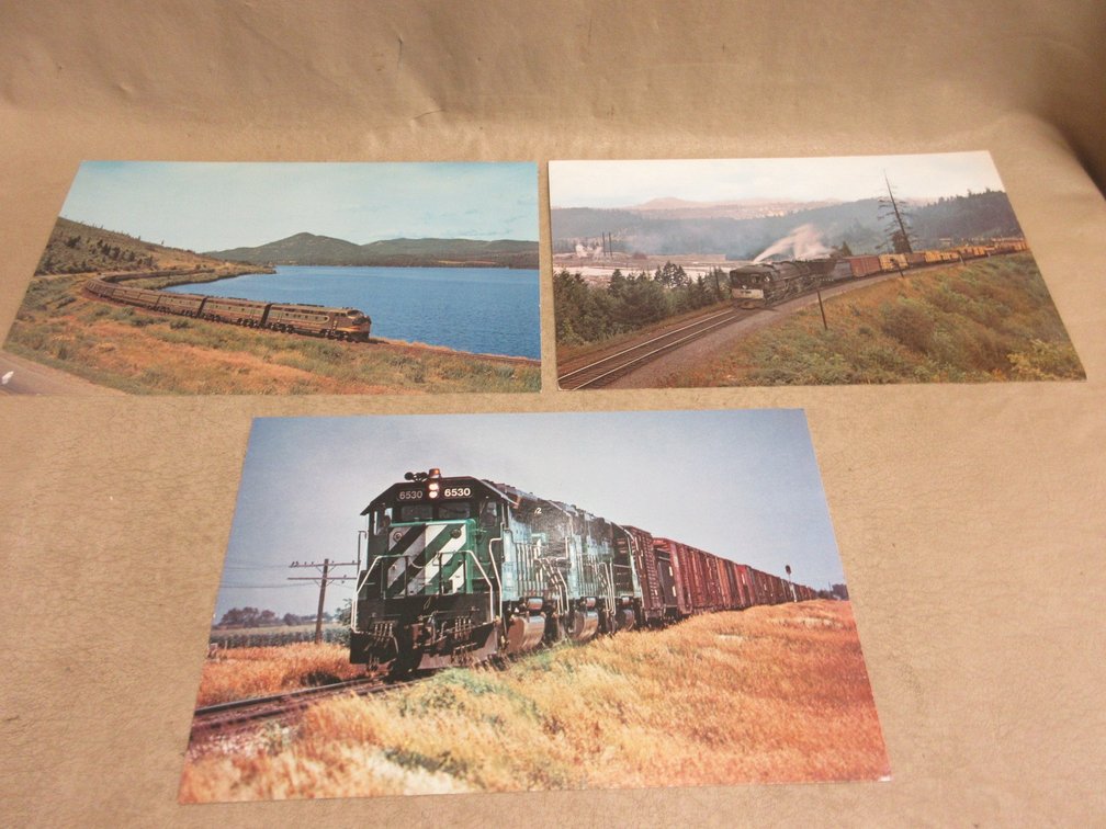 (6) Picture postcards of trains