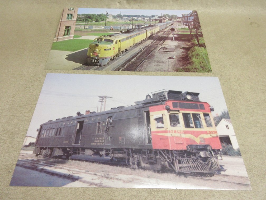 (6) Picture postcards of trains