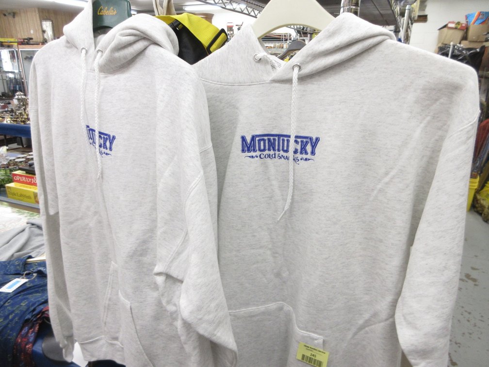 (2) "Montucky cold snacks"  hooded sweatshirts
