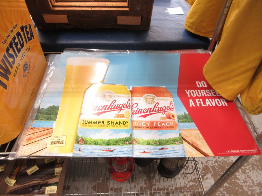 (4) Leinenkugel Summer Shandy and Juicy Peach metal signs