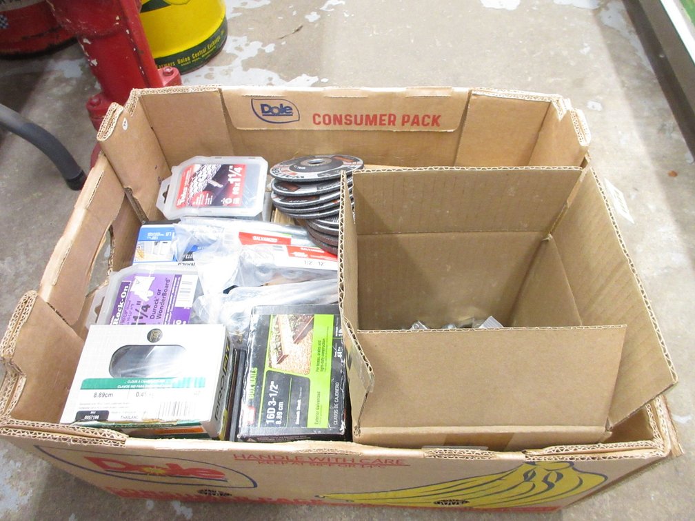 Box of building hardware