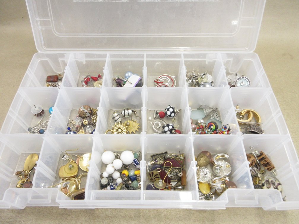 Box of pierced earrings