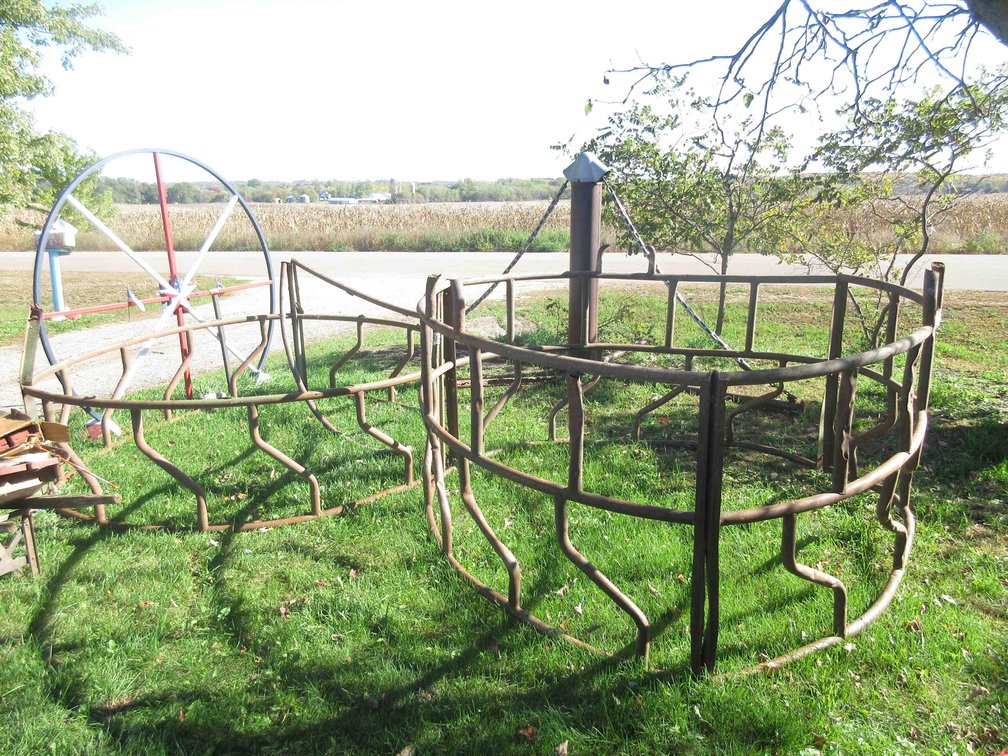 (2) Round bale feeders