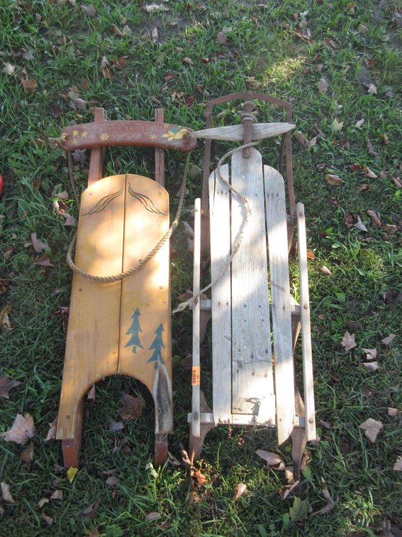 (2) Antique runner sleds