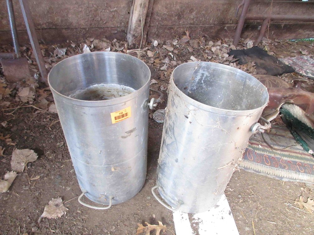 (2) Stainless pails