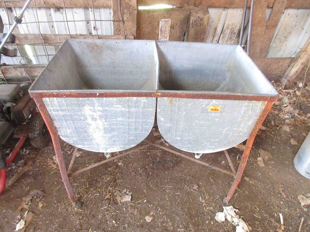 Double basin wash tub
