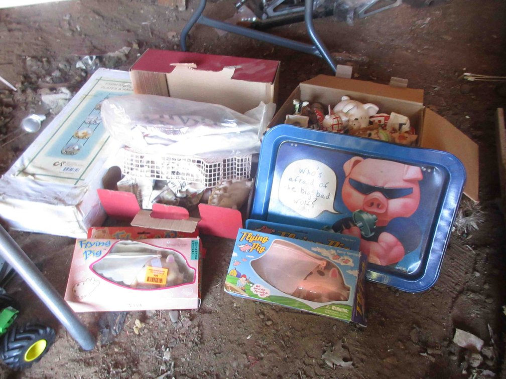 Group of pig collectibles