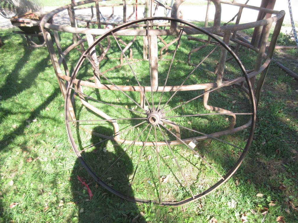 Antique steel wheel