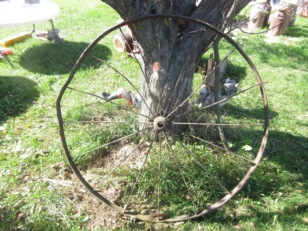 Antique steel wheel